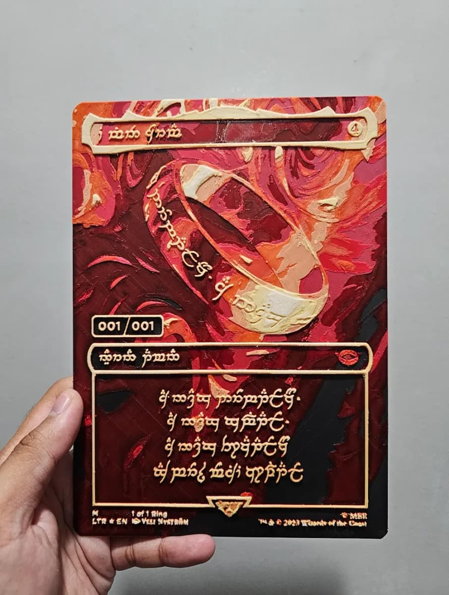 HueForge model: The One of 1 Ring MTG by Loki