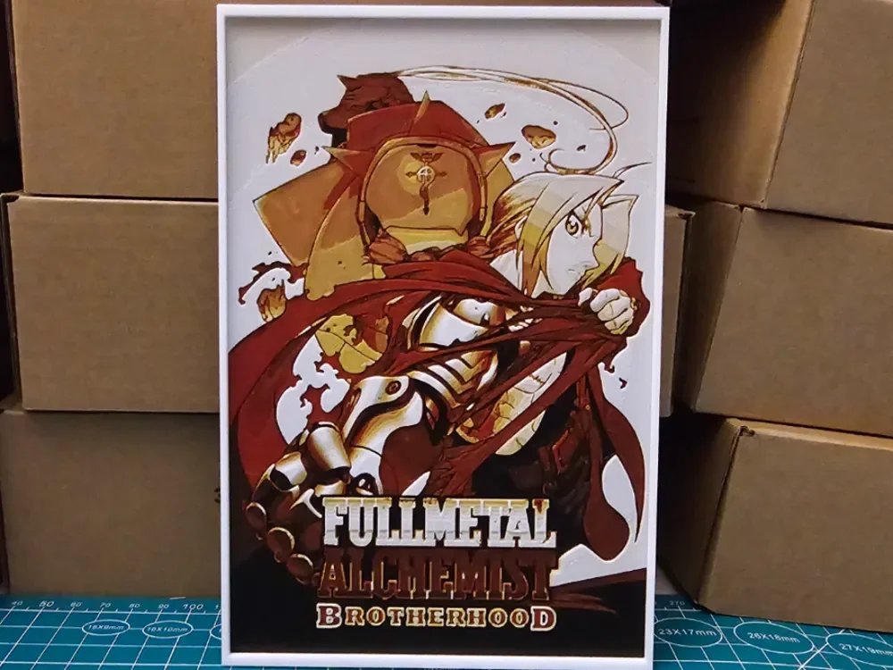 Fullmetal Alchemist: Brotherhood Poster - Huforge by Lumpy3D HueForge model: Fullmetal Alchemist: Brotherhood Poster - Huforge by Lumpy3D
