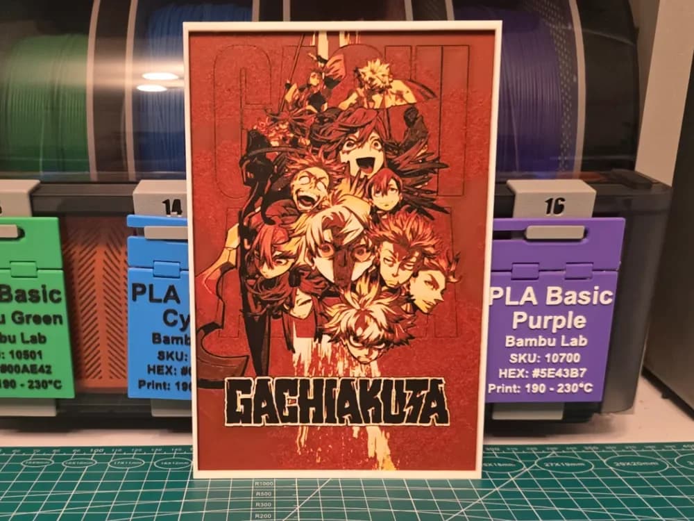 Gachiakuta Anime Poster - Hueforge Art by Lumpy3D HueForge model: Gachiakuta Anime Poster - Hueforge Art by Lumpy3D