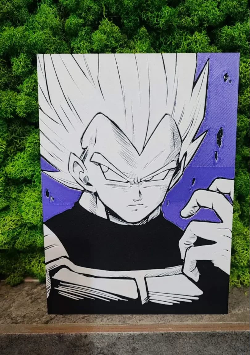 Vegeta ( Custom Colour) by Garuda3D HueForge model: Vegeta ( Custom Colour) by Garuda3D