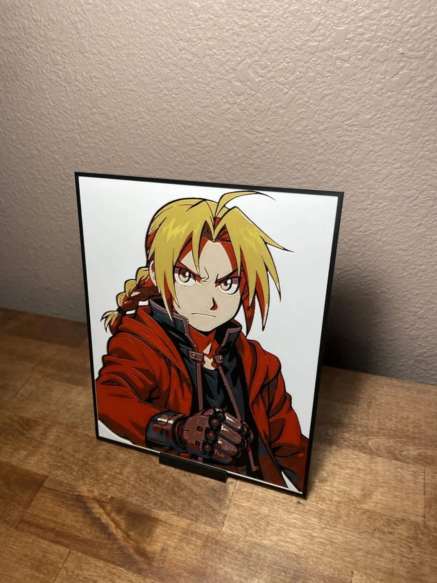 Edward Elric by Cloudy Nostalgia HueForge model: Edward Elric by Cloudy Nostalgia