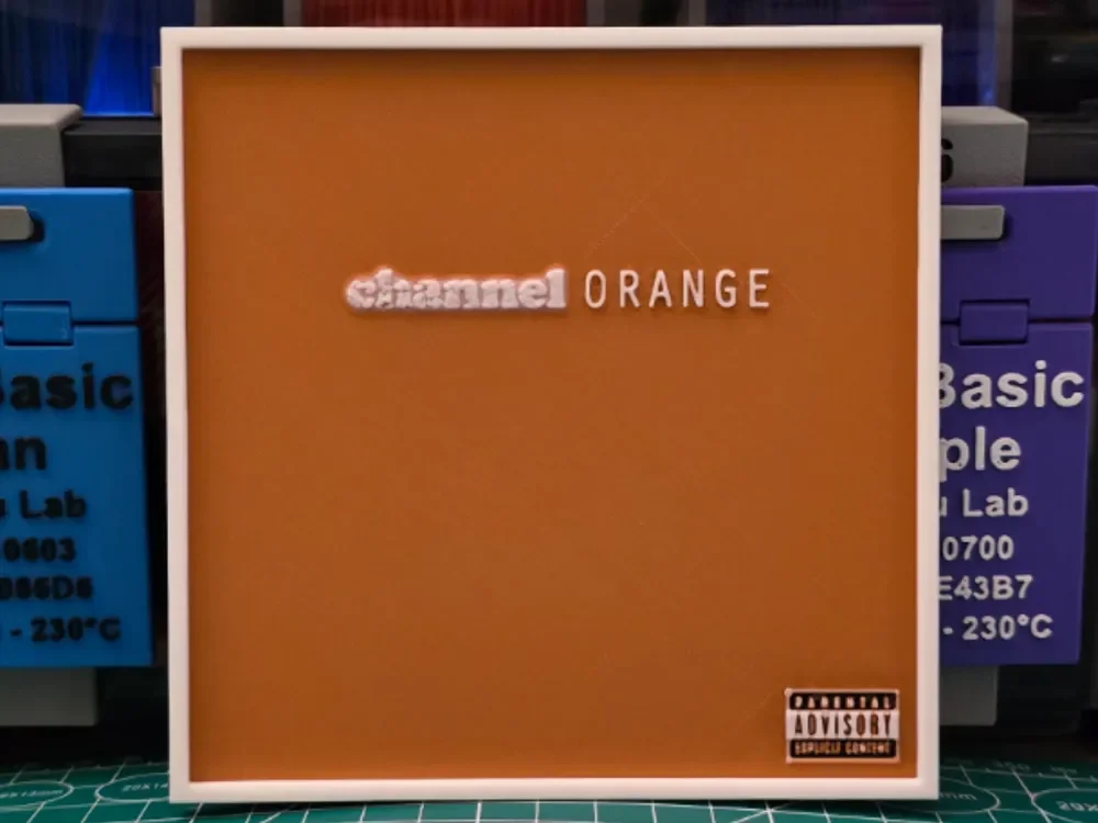 Frank Ocean "Channel Orange" Album - Hueforge Art by Lumpy3D HueForge model: Frank Ocean "Channel Orange" Album - Hueforge Art by Lumpy3D