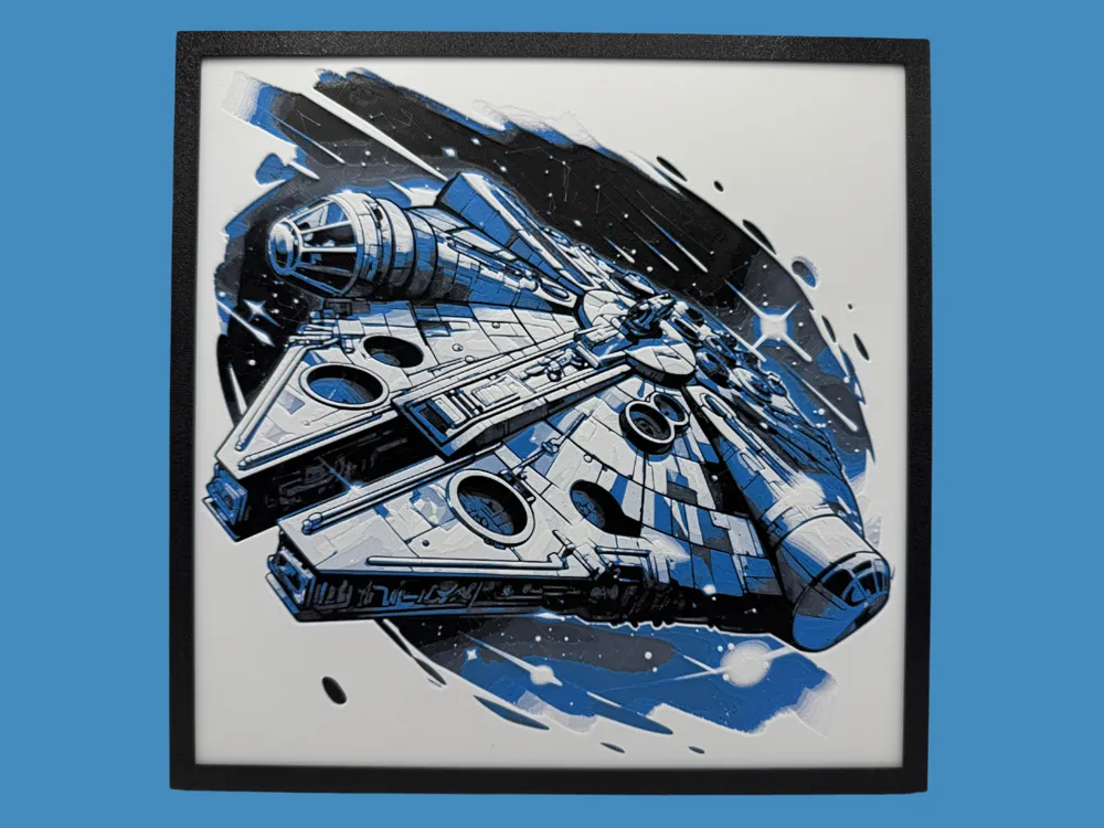 HueForge model: Millennium Falcon - Chibi Edition by Canadian Gamer