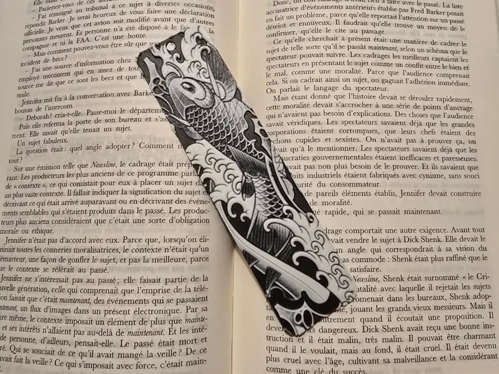 Bookmark Carpe Koi by Kactus Fpv HueForge model: Bookmark Carpe Koi by Kactus Fpv