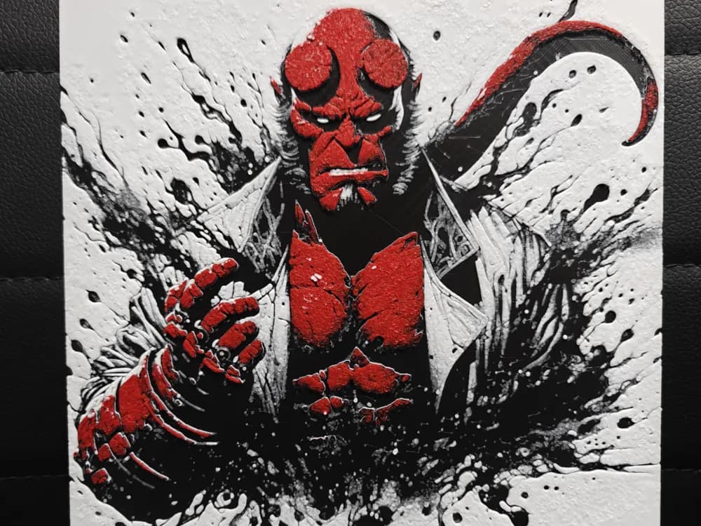 HueForge model: Hellboy by TheHueforgeLady