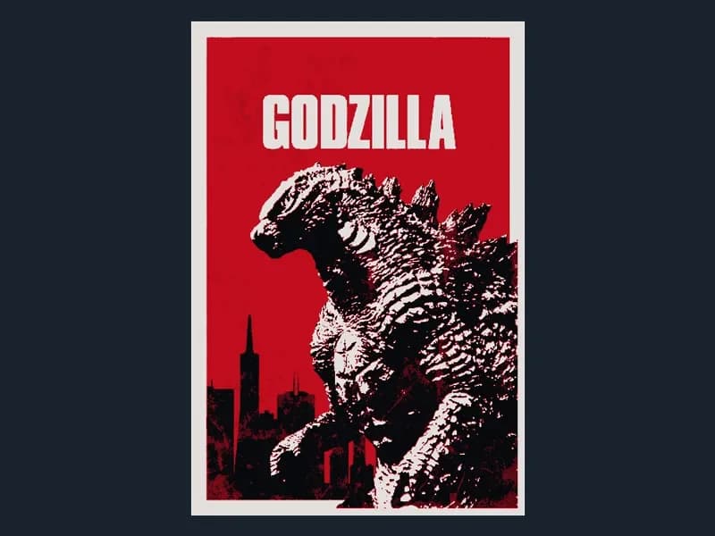Godzilla (Movie Poster - HueForge) by HugheCraft HueForge model: Godzilla (Movie Poster - HueForge) by HugheCraft