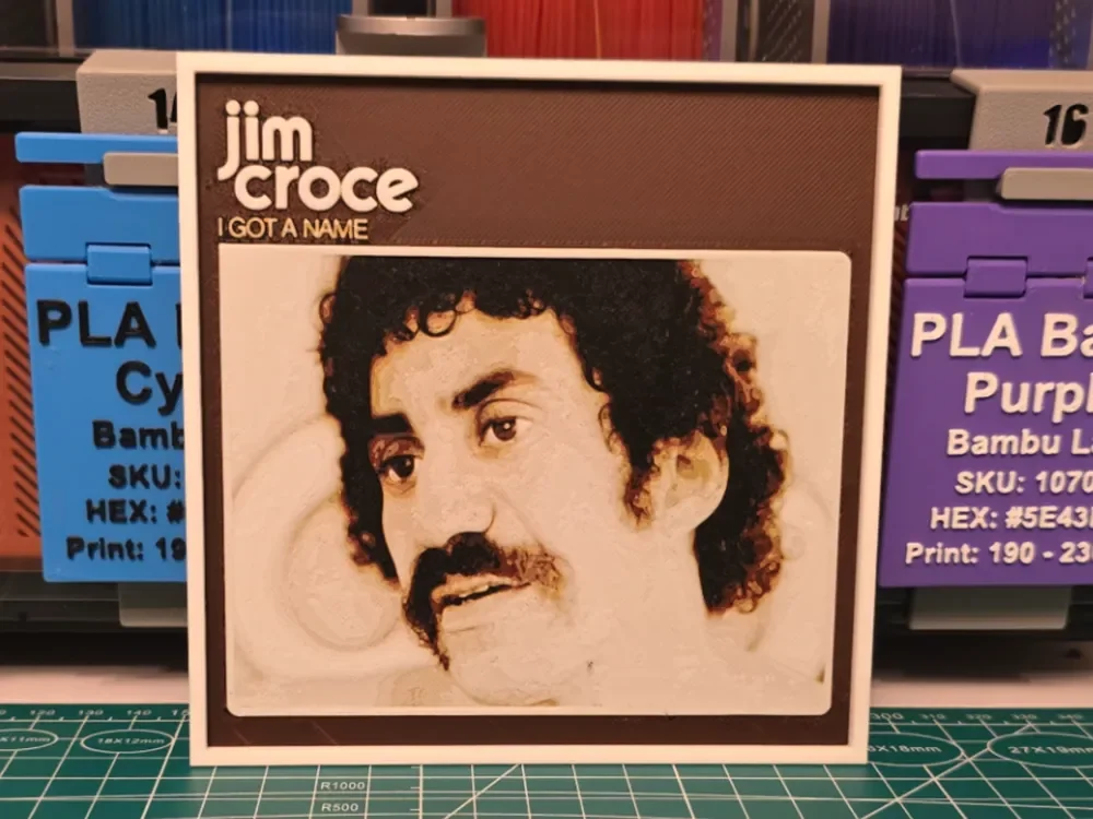Jim Croce "I Got a Name" Album - Hueforge Art by Lumpy3D HueForge model: Jim Croce "I Got a Name" Album - Hueforge Art by Lumpy3D