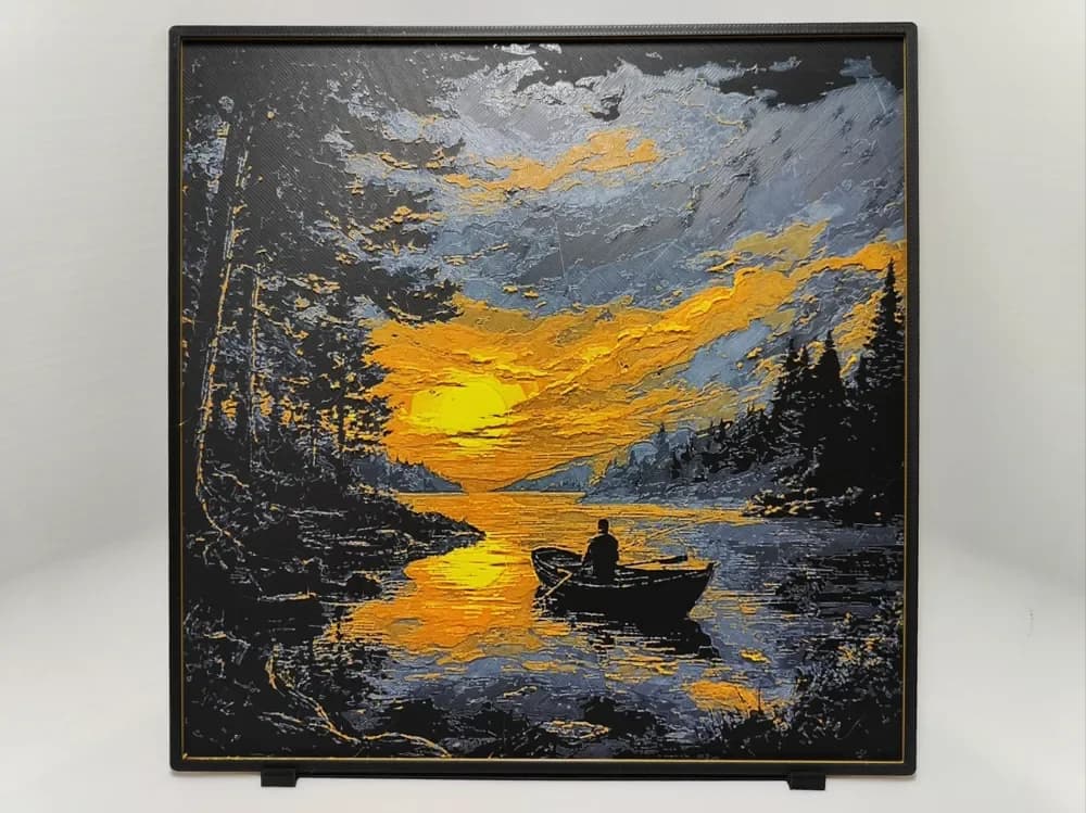 HueForge model: Fisherman sunset - Hueforge by BeaN