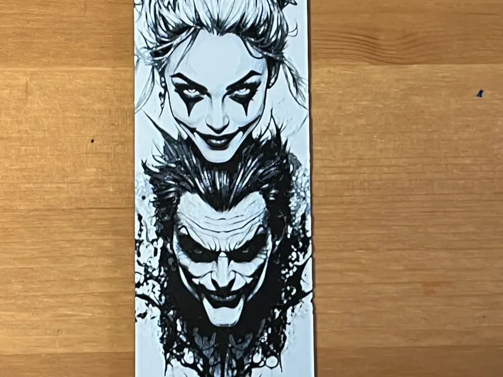 Harley Quinn and the joker bookmark by Morganja HueForge model: Harley Quinn and the joker bookmark by Morganja