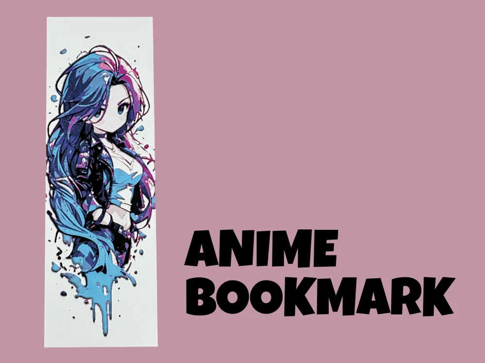 Anime Bookmark by Canadian Gamer HueForge model: Anime Bookmark by Canadian Gamer
