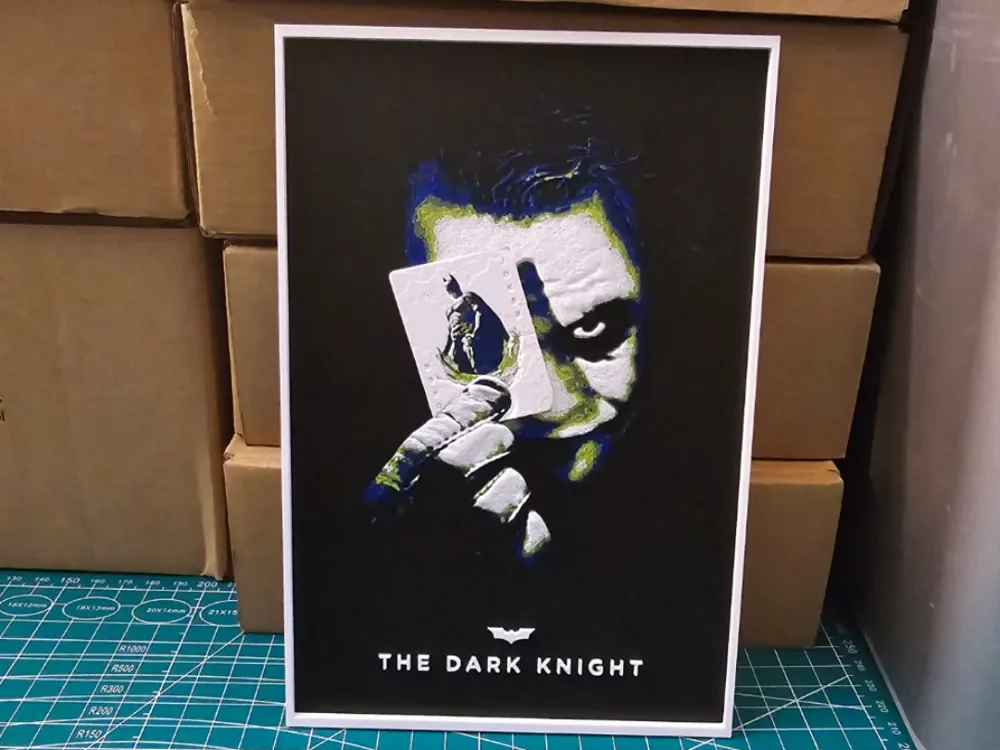 The Dark Knight Movie Poster - Hueforge Art by Lumpy3D HueForge model: The Dark Knight Movie Poster - Hueforge Art by Lumpy3D