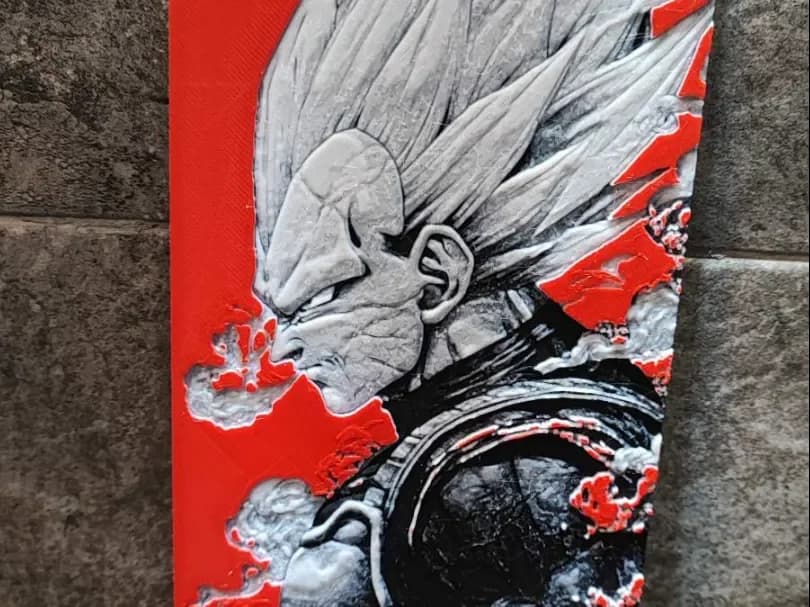 Vegeta Japanese Art by Garuda3D HueForge model: Vegeta Japanese Art by Garuda3D