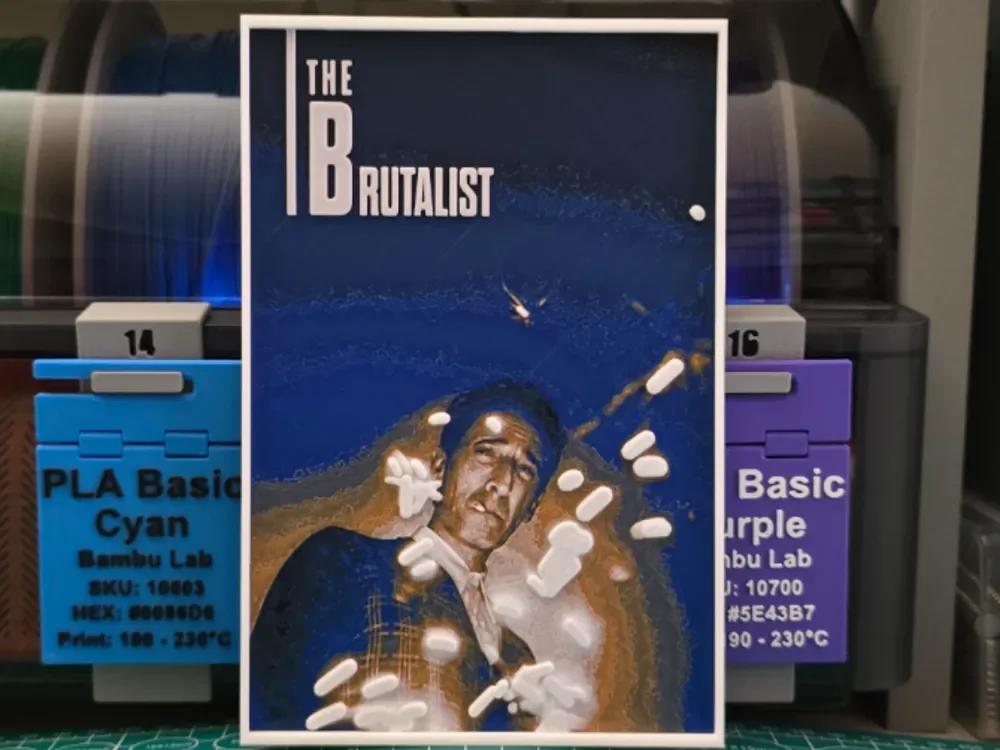 The Brutalist Movie Poster - Hueforge Art by Lumpy3D HueForge model: The Brutalist Movie Poster - Hueforge Art by Lumpy3D