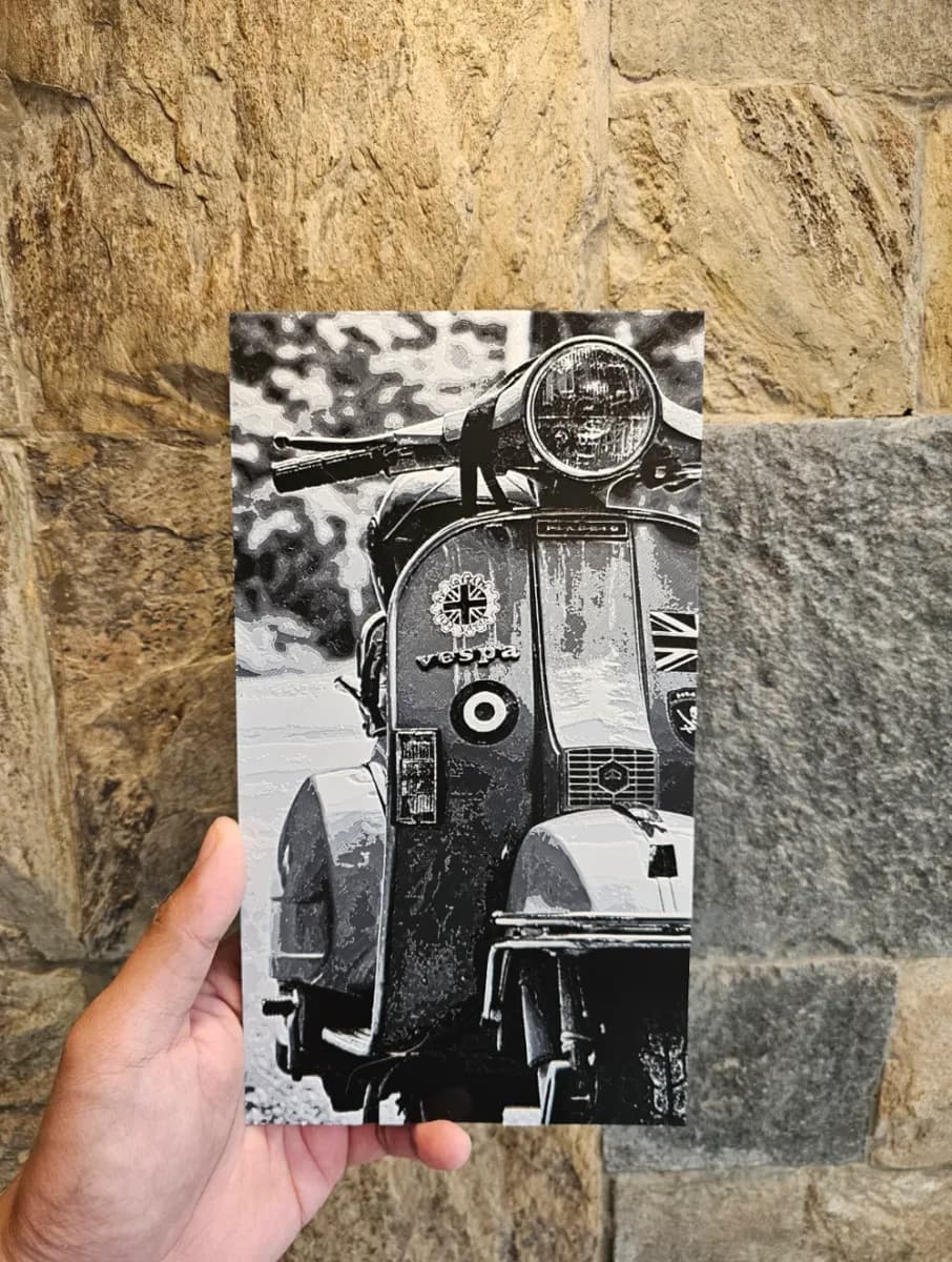 HueForge model: Vespa Vintage Scooter Hueforge by Loki