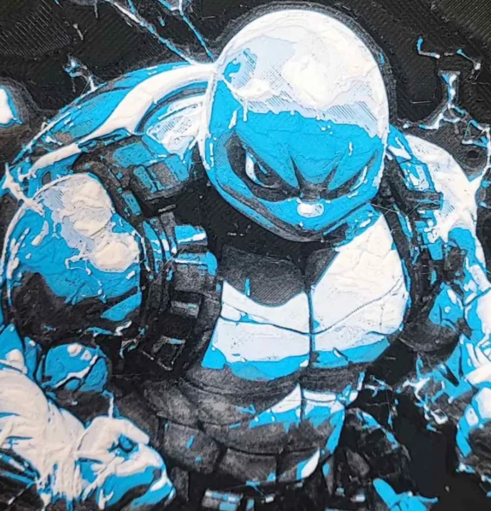 HueForge model: Squirtle Flex by Garuda3D