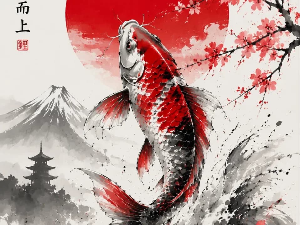 Japanese Carp / Japan EASY PRINT by Hueforge Maker HueForge model: Japanese Carp / Japan EASY PRINT by Hueforge Maker