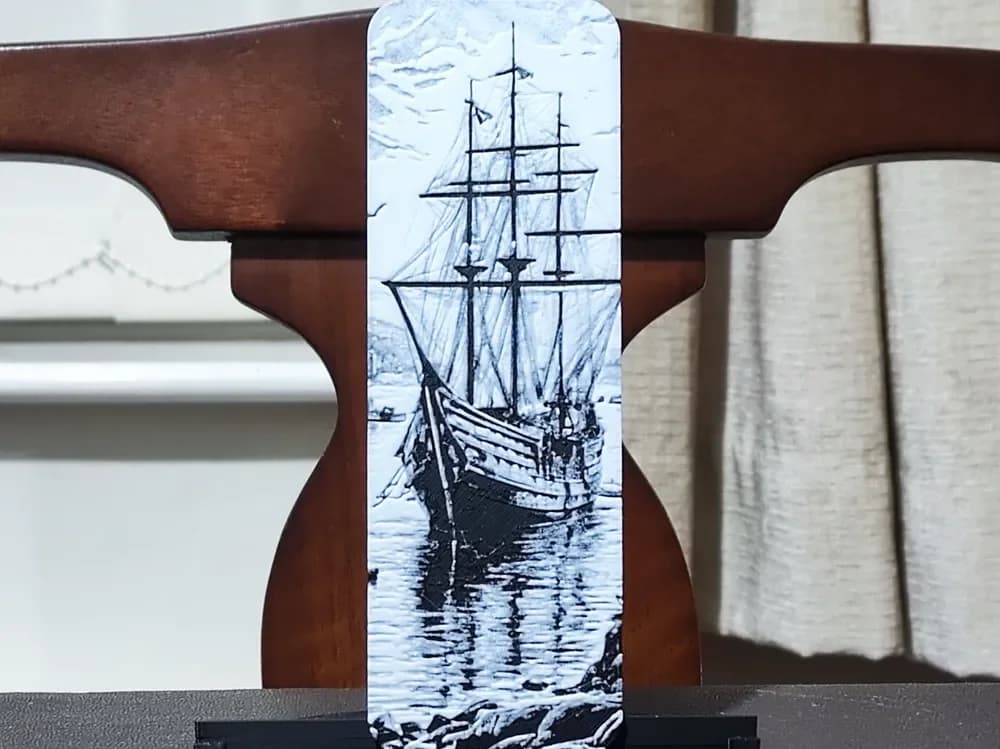 HueForge model: At Anchor Bookmark - 2 Color by BoDad