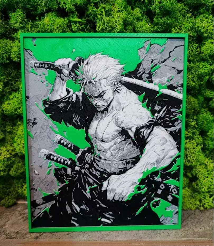 Zoro - master of swords by Garuda3D HueForge model: Zoro - master of swords by Garuda3D