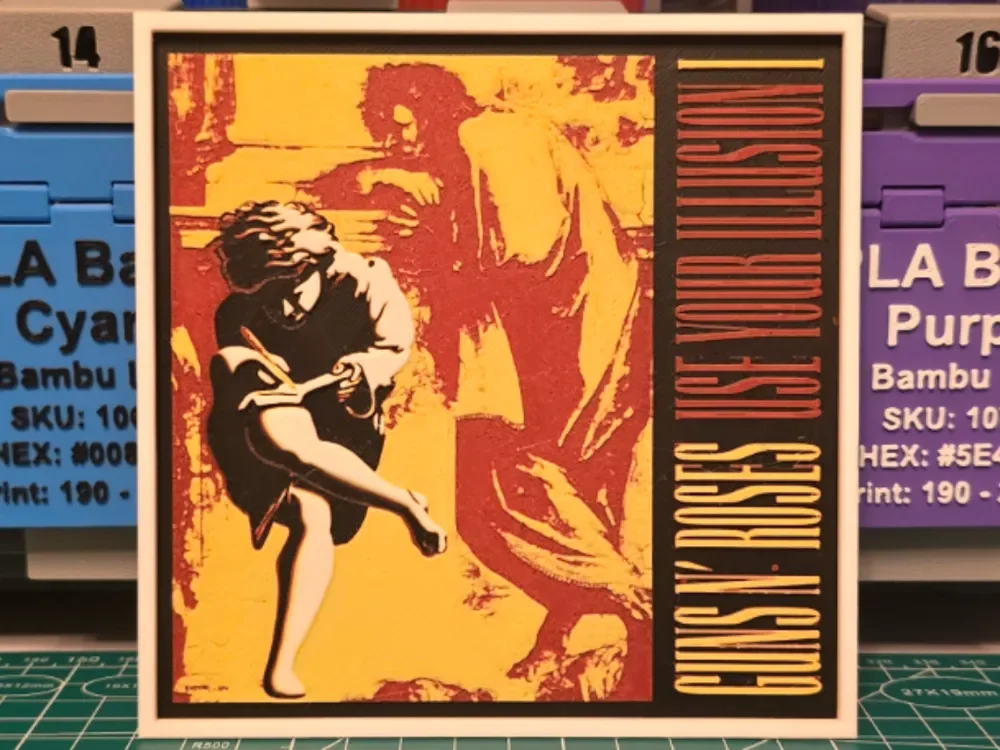 Guns N' Roses "Use Your Illusion I" Album Art by Lumpy3D HueForge model: Guns N' Roses "Use Your Illusion I" Album Art by Lumpy3D