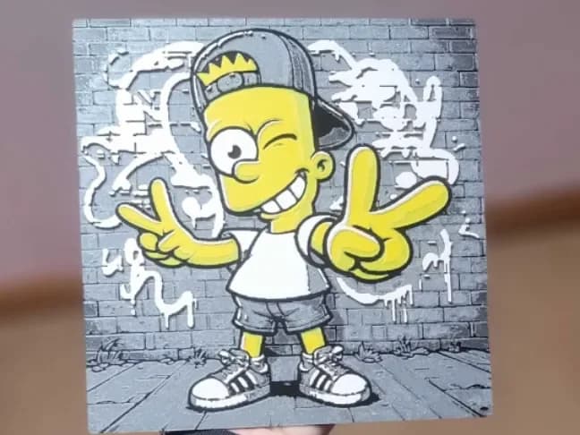 Bart Simpson by Poly3D HueForge model: Bart Simpson by Poly3D