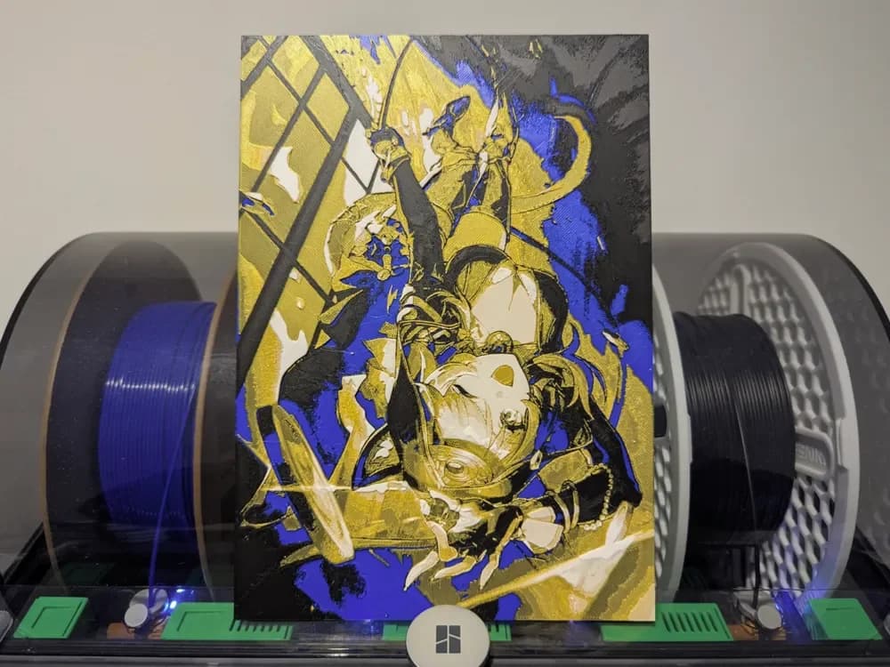 Honkai Star Rail: Cipher Lightcone Hueforge by Razel HueForge model: Honkai Star Rail: Cipher Lightcone Hueforge by Razel