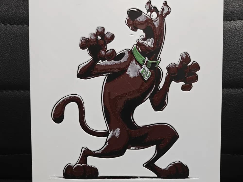 HueForge model: Scooby Doo by TheHueforgeLady