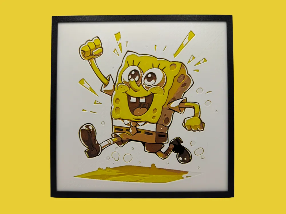 HueForge model: SpongeBob SquarePants by Canadian Gamer