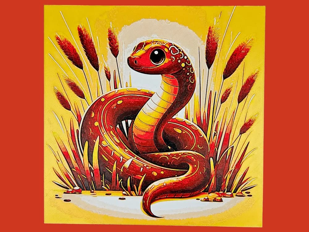 Year of the Snake 2025 - Chinese New Year Hueforge by BusyKikiBee HueForge model: Year of the Snake 2025 - Chinese New Year Hueforge by BusyKikiBee