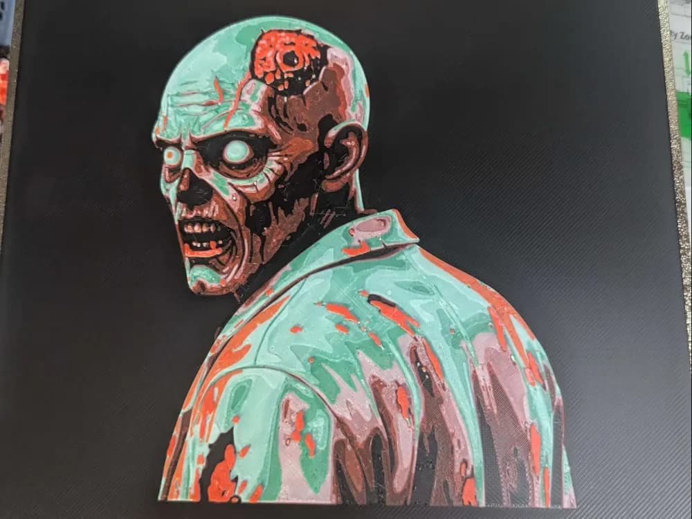 RE 3 by ZombiePaint3D HueForge model: RE 3 by ZombiePaint3D