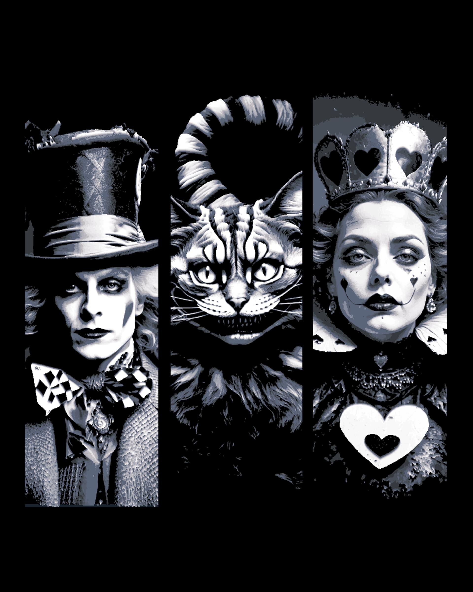 Sometimes an evil side can exist under the surface - Wonderland villains ? - Bookmarks by BooneCo3d HueForge model: Sometimes an evil side can exist under the surface - Wonderland villains ? - Bookmarks by BooneCo3d