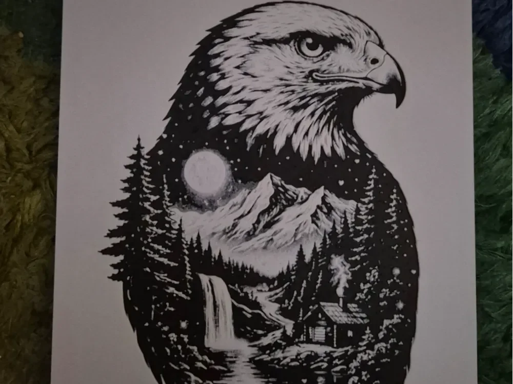eagel double exposure 1 hueforge by Buntsta HueForge model: eagel double exposure 1 hueforge by Buntsta