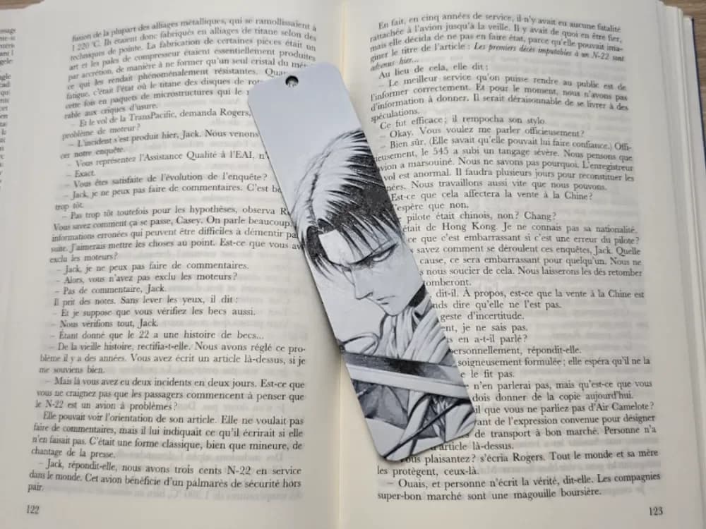 Bookmark Levi Attaque of Titans by Kactus Fpv HueForge model: Bookmark Levi Attaque of Titans by Kactus Fpv