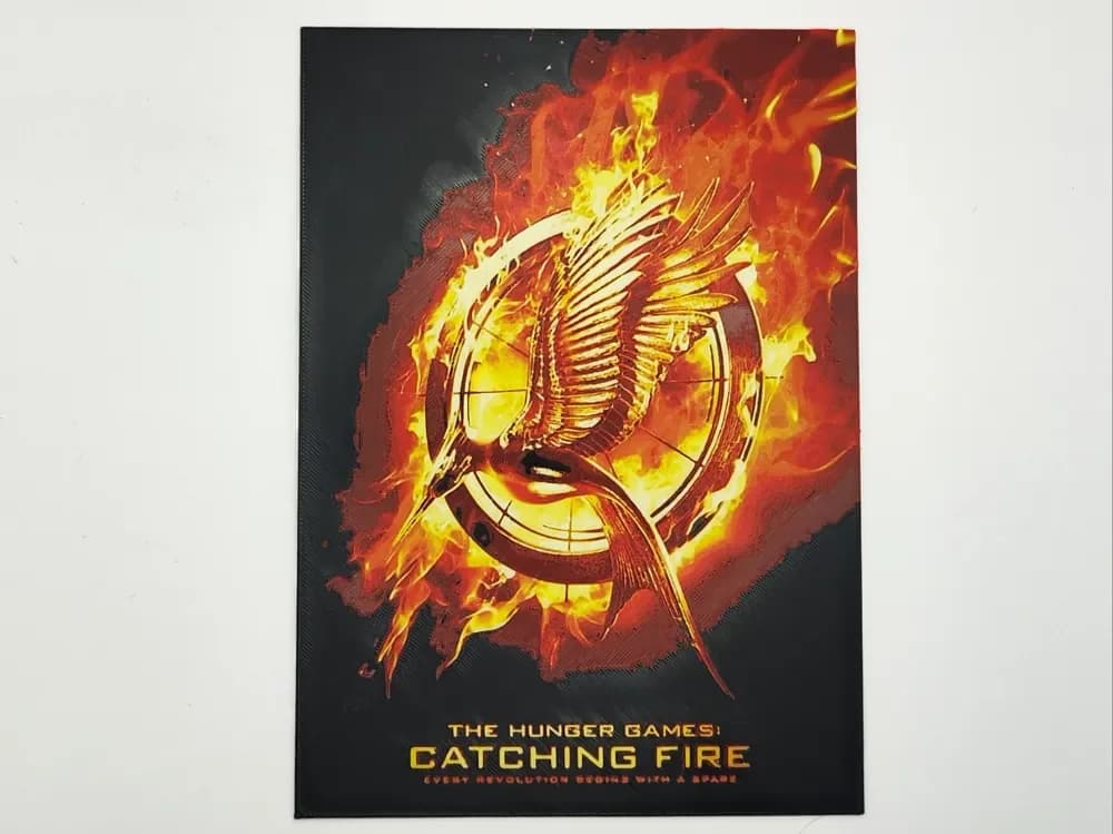 The hunger games catching fire poster - hueforge by Altf4-Formation HueForge model: The hunger games catching fire poster - hueforge by Altf4-Formation