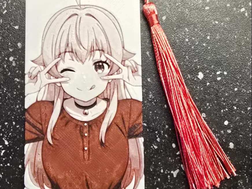 Bookmark Witchwatch Nico by 3D-Mentiel HueForge model: Bookmark Witchwatch Nico by 3D-Mentiel