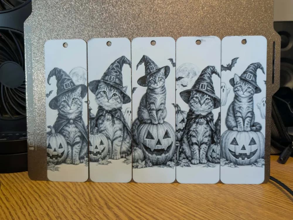 Set of 5 Cat halloween bookmarks Set of 5 Cat halloween bookmarks