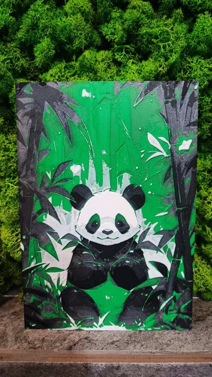 Cute Panda by Garuda3D HueForge model: Cute Panda by Garuda3D