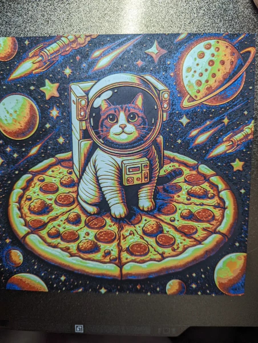 HueForge model: Astronaut Pizza Cat by the_bearded_jedi