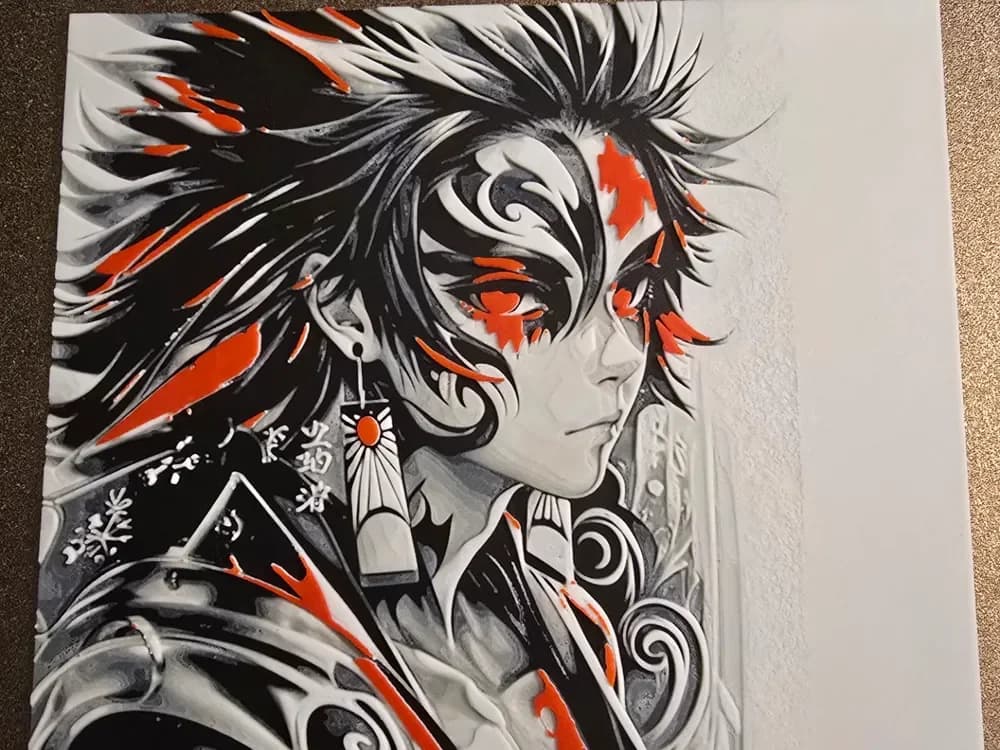 Fan art Demon slayer - Tanjiro by 3D-Mentiel HueForge model: Fan art Demon slayer - Tanjiro by 3D-Mentiel