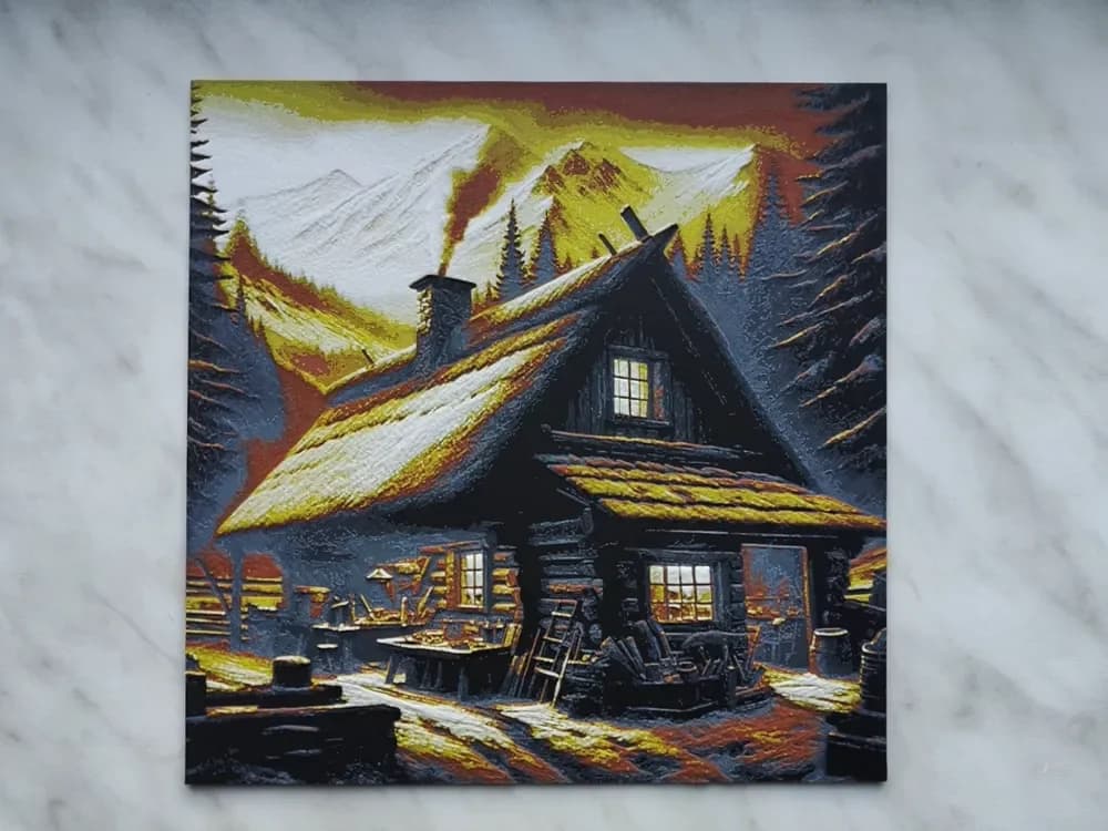 Cozy Cabin - Hueforge by BeaN HueForge model: Cozy Cabin - Hueforge by BeaN
