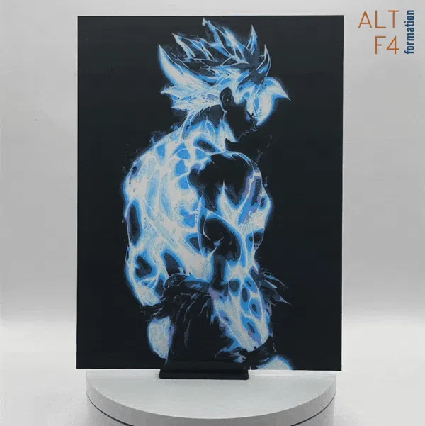 Son goku - backlight effect by Altf4-Formation HueForge model: Son goku - backlight effect by Altf4-Formation