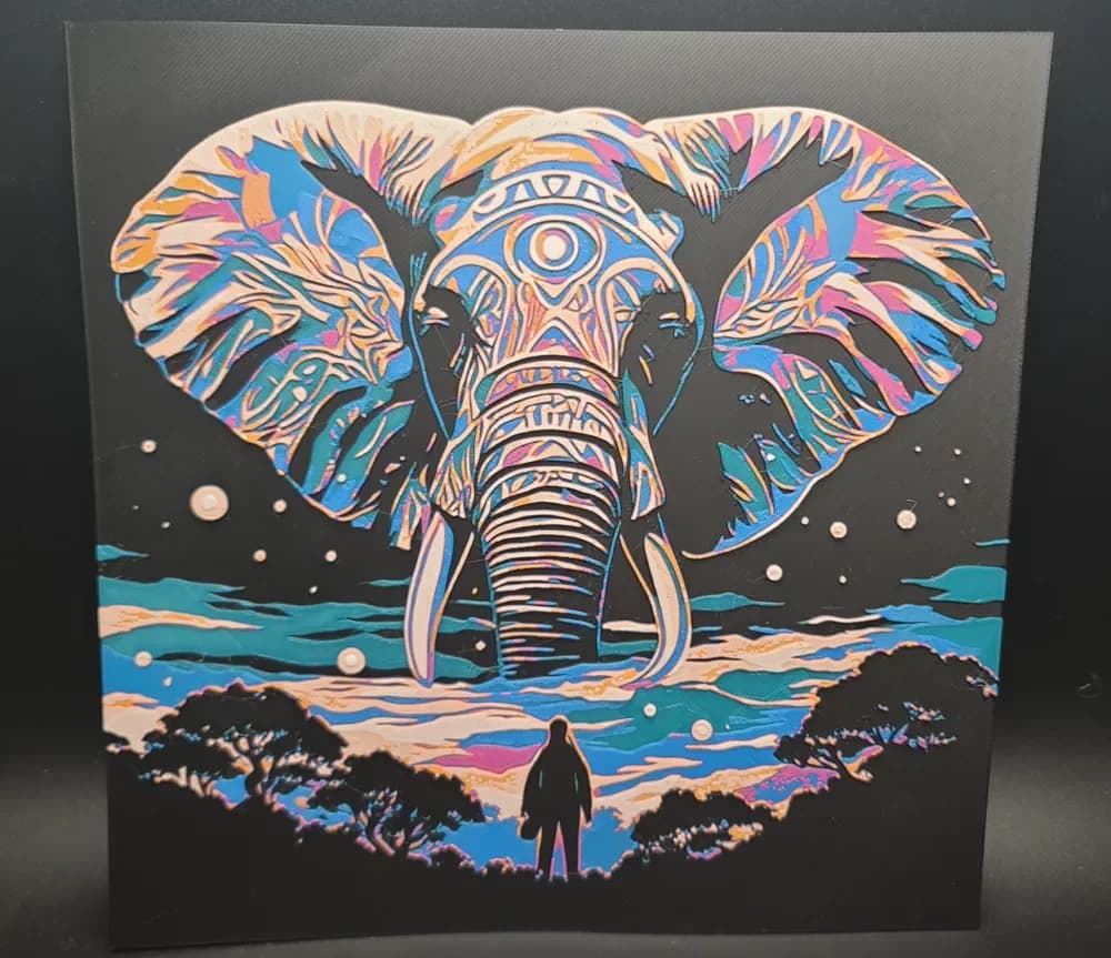 Elephant Hueforge by the_bearded_jedi HueForge model: Elephant Hueforge by the_bearded_jedi