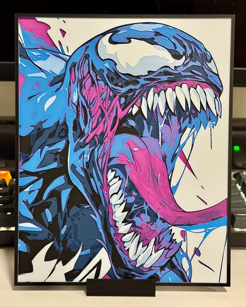 Neon Venom by Strata Prints HueForge model: Neon Venom by Strata Prints