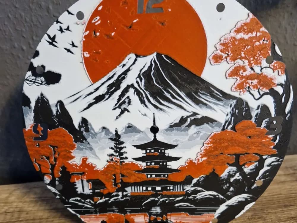 Japan - Clock by Schuettdesign HueForge model: Japan - Clock by Schuettdesign