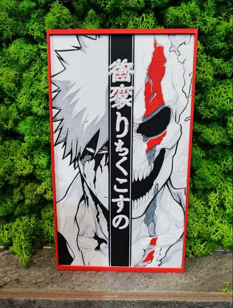 Kurosaki Hollow by Garuda3D HueForge model: Kurosaki Hollow by Garuda3D