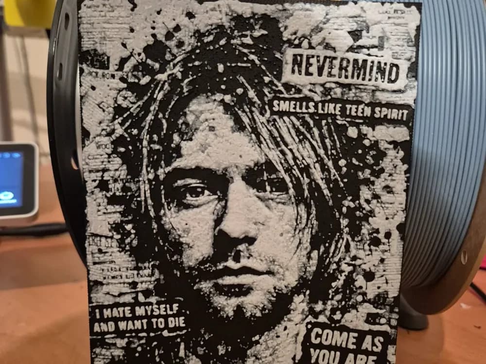 kurt cobain newspaper hueforge by Buntsta HueForge model: kurt cobain newspaper hueforge by Buntsta