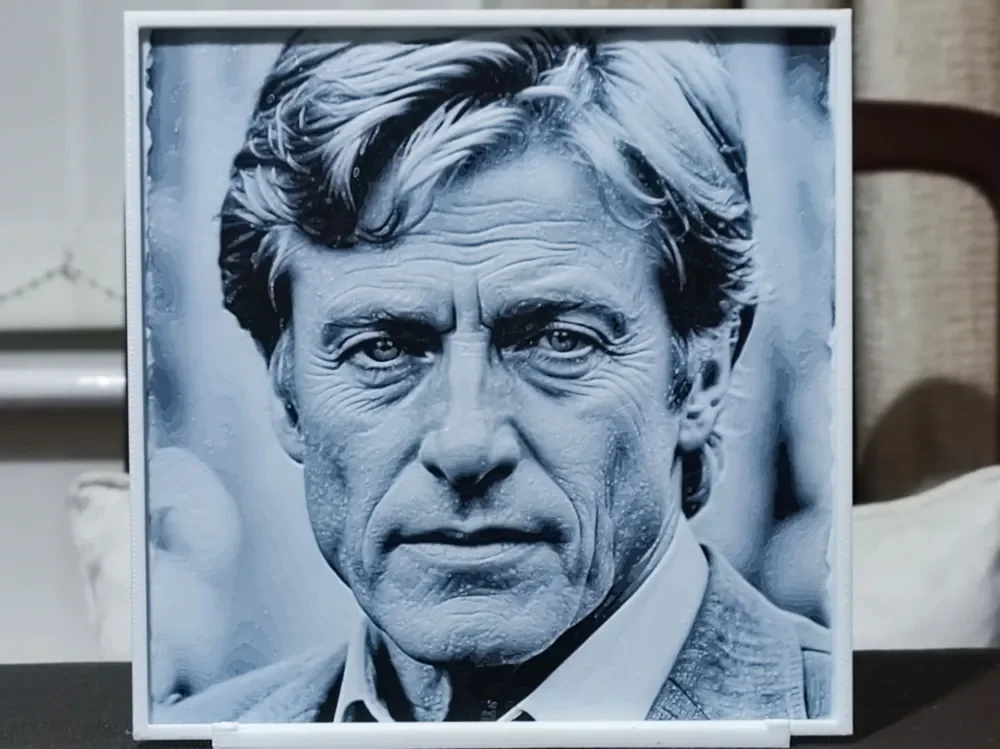 HueForge model: Robert Redford (1936-2025) - HueForge 2 Color by BoDad