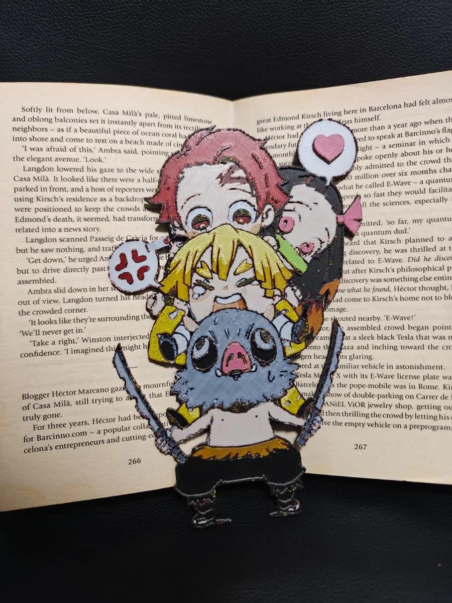 Demon Slayer Bookmark by TheHueforgeLady HueForge model: Demon Slayer Bookmark by TheHueforgeLady