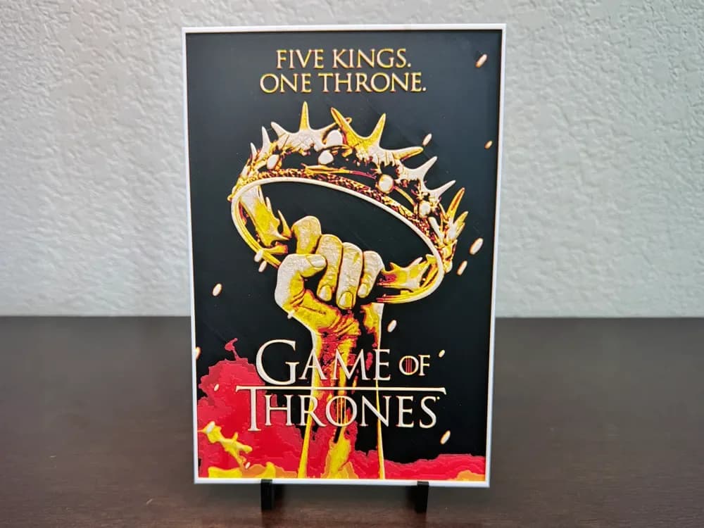 Game of Thrones Hueforge Art by Artful Creator HueForge model: Game of Thrones Hueforge Art by Artful Creator