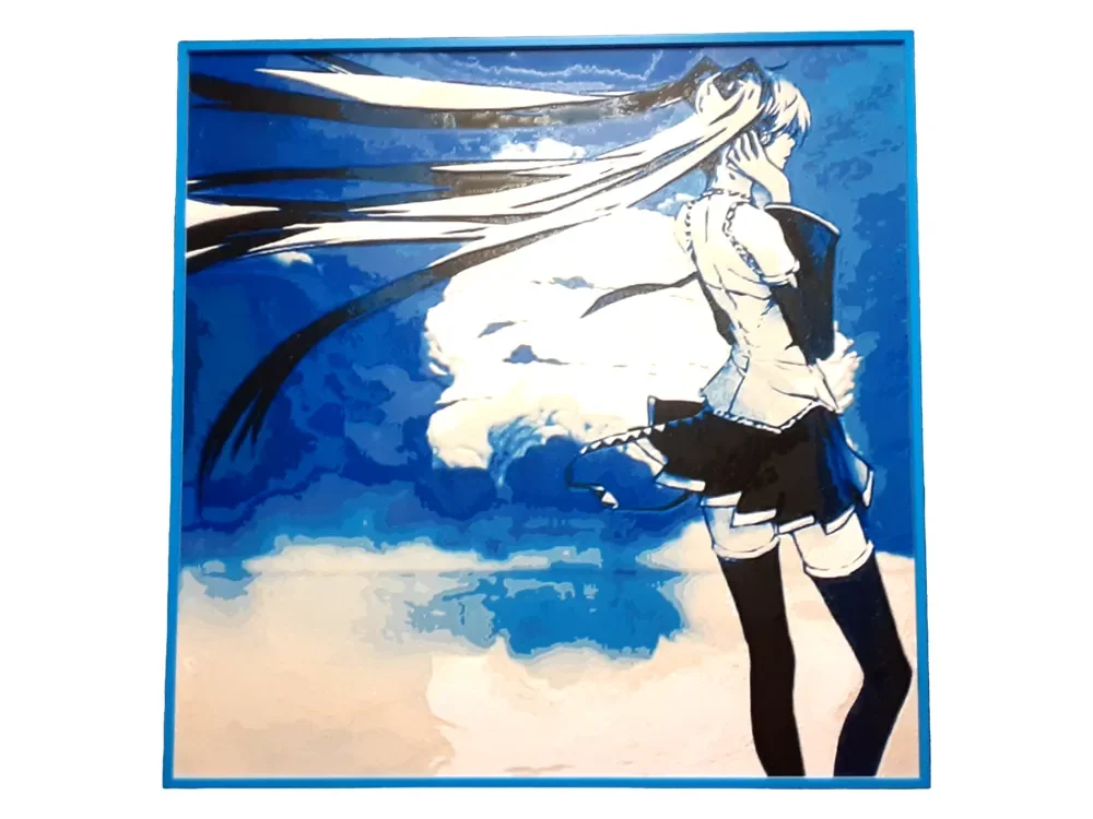 HueForge model: Hatsune Miku Hueforge Supercell Album Cover Blue by Elsie Moonshadow