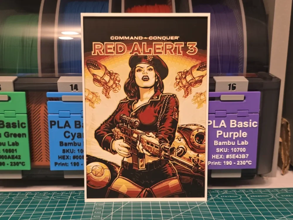 Command & Conquer: Red Alert 3 Poster - Hueforge by Lumpy3D HueForge model: Command & Conquer: Red Alert 3 Poster - Hueforge by Lumpy3D